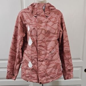 Volcom | "Prism" Vintage Dusty Pink Patterned Snowjacket Size M